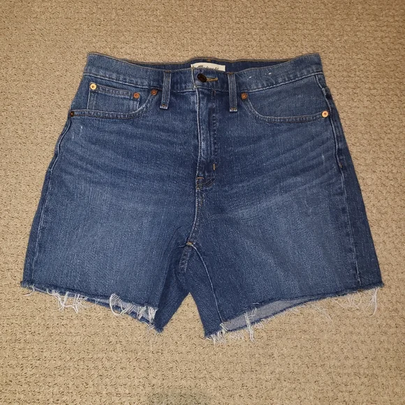 Madewell Cutoff High Rise Denim HIGH RISE Shorts Size 28 EUC - Picture 1 of 11